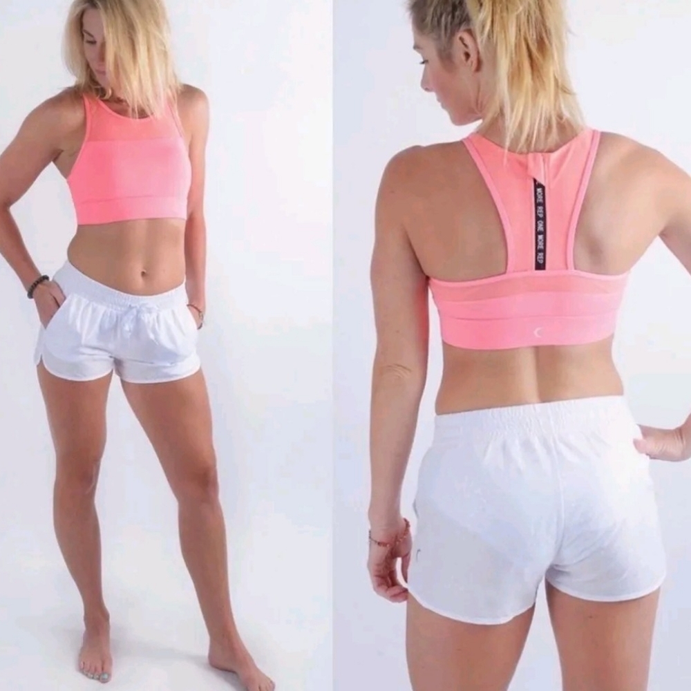 Zyia Active All Star Sports Bra removable Pads Coral Medium